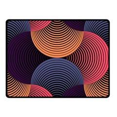 Geometric Swirls Double Sided Fleece Blanket (small)  by Celenk