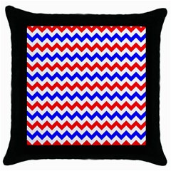 Zig Zag Pattern Throw Pillow Case (black) by Celenk