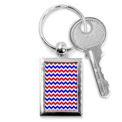 Zig Zag Pattern Key Chains (rectangle)  by Celenk