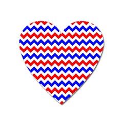 Zig Zag Pattern Heart Magnet by Celenk