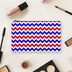 Zig Zag Pattern Cosmetic Bag (medium)  by Celenk