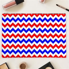 Zig Zag Pattern Cosmetic Bag (xxl)  by Celenk