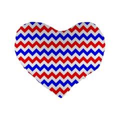 Zig Zag Pattern Standard 16  Premium Heart Shape Cushions by Celenk