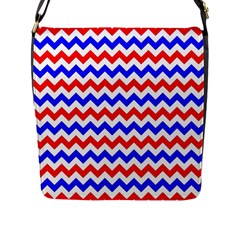 Zig Zag Pattern Flap Messenger Bag (l)  by Celenk