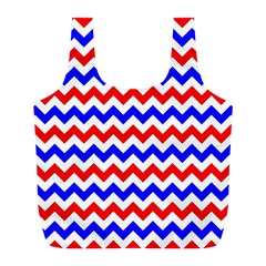 Zig Zag Pattern Full Print Recycle Bags (l)  by Celenk