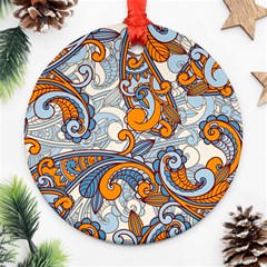 Paisley Pattern Ornament (round) by Celenk