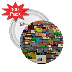 Building 2 25  Buttons (100 Pack) 