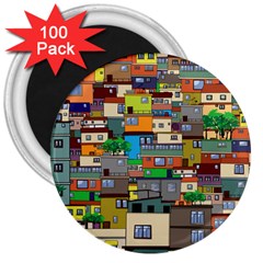 Building 3  Magnets (100 Pack) by Celenk