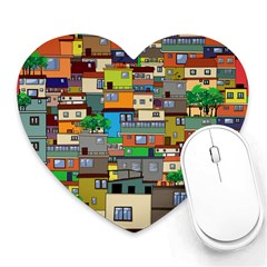 Building Heart Mousepads by Celenk