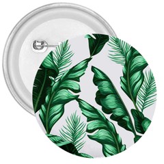 Banana Leaves And Fruit Isolated With Four Pattern 3  Buttons by Celenk