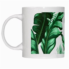 Banana Leaves And Fruit Isolated With Four Pattern White Mugs by Celenk