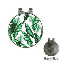 Banana Leaves And Fruit Isolated With Four Pattern Hat Clips With Golf Markers by Celenk