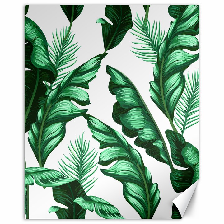 Banana Leaves And Fruit Isolated With Four Pattern Canvas 16  x 20  