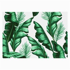 Banana Leaves And Fruit Isolated With Four Pattern Large Glasses Cloth by Celenk