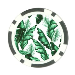 Banana Leaves And Fruit Isolated With Four Pattern Poker Chip Card Guard by Celenk