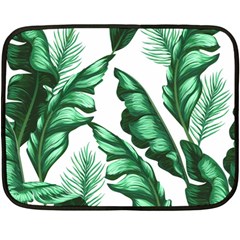 Banana Leaves And Fruit Isolated With Four Pattern Fleece Blanket (mini) by Celenk