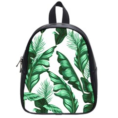 Banana Leaves And Fruit Isolated With Four Pattern School Bag (small) by Celenk