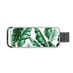 Banana Leaves And Fruit Isolated With Four Pattern Portable Usb Flash (one Side) by Celenk