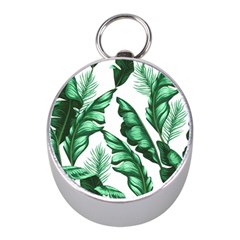 Banana Leaves And Fruit Isolated With Four Pattern Mini Silver Compasses by Celenk