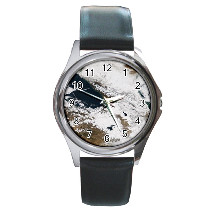 Winter Olympics Round Metal Watch