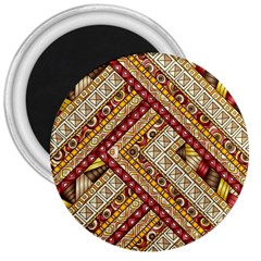 Ethnic Pattern Styles Art Backgrounds Vector 3  Magnets by Celenk