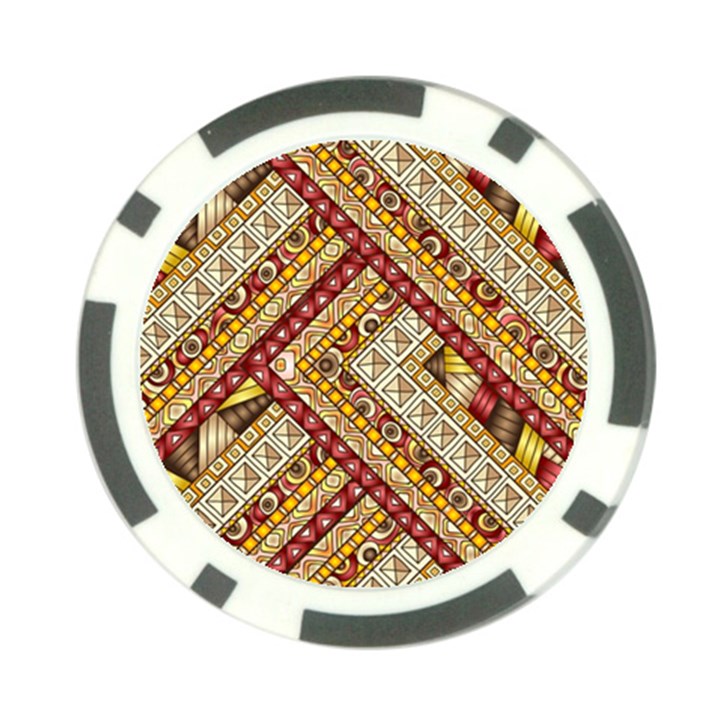 Ethnic Pattern Styles Art Backgrounds Vector Poker Chip Card Guard (10 pack)