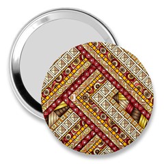 Ethnic Pattern Styles Art Backgrounds Vector 3  Handbag Mirrors by Celenk