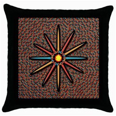 Star Throw Pillow Case (black) by linceazul