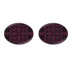 Modern Ornate Pattern Cufflinks (Oval)