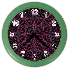 Modern Ornate Pattern Color Wall Clocks by dflcprints