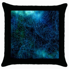 System Network Connection Connected Throw Pillow Case (black) by Celenk