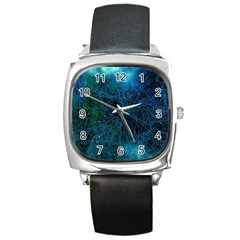 System Network Connection Connected Square Metal Watch by Celenk