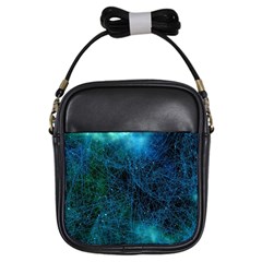 System Network Connection Connected Girls Sling Bags by Celenk