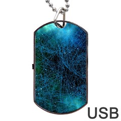 System Network Connection Connected Dog Tag Usb Flash (two Sides) by Celenk