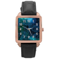 System Network Connection Connected Rose Gold Leather Watch  by Celenk