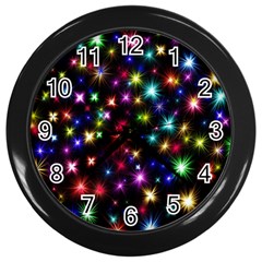 Fireworks Rocket New Year S Day Wall Clocks (black) by Celenk