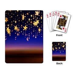 Christmas Background Star Curtain Playing Card by Celenk