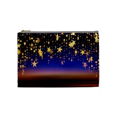 Christmas Background Star Curtain Cosmetic Bag (medium)  by Celenk