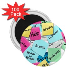 Stickies Post It List Business 2 25  Magnets (100 Pack)  by Celenk