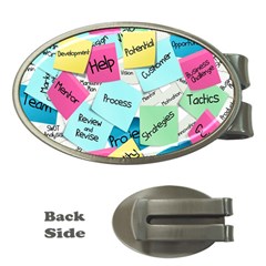 Stickies Post It List Business Money Clips (oval)  by Celenk