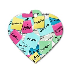 Stickies Post It List Business Dog Tag Heart (two Sides) by Celenk