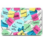 Stickies Post It List Business Large Doormat  30 x20  Door Mat