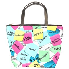 Stickies Post It List Business Bucket Bags by Celenk