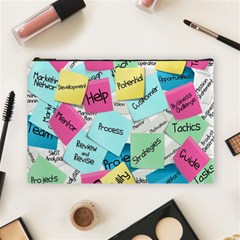 Stickies Post It List Business Cosmetic Bag (large)  by Celenk