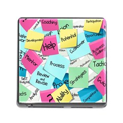 Stickies Post It List Business Memory Card Reader (square) by Celenk