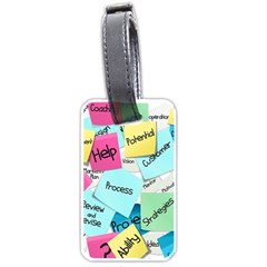 Stickies Post It List Business Luggage Tags (one Side)  by Celenk