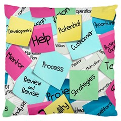 Stickies Post It List Business Large Cushion Case (one Side)