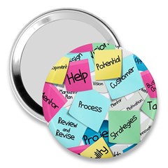 Stickies Post It List Business 3  Handbag Mirrors by Celenk