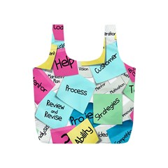 Stickies Post It List Business Full Print Recycle Bags (s)  by Celenk