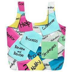 Stickies Post It List Business Full Print Recycle Bags (l)  by Celenk